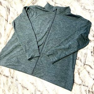 32 Degrees Women’s Heathered Teal Full-Zip Sweater Jacket XXL